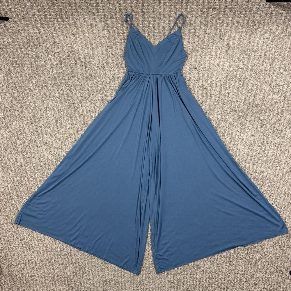 Urban Outfitters Jumpsuit Womens S Blue Wide Leg Lounge Boho Leisure Minimalist